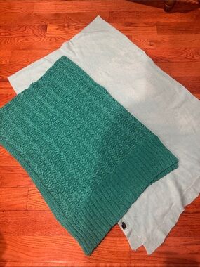 Chico's Teal Textured Knit Poncho Sweater & FREE Additional Poncho- S/M